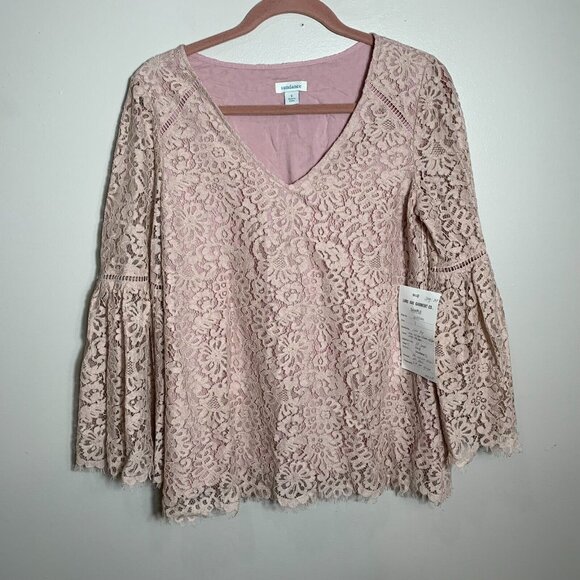 Sundance Tops Sundance Catalog Pink Lace Charmant Blouse Size Small